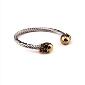 18K Gold Skull silver Bracelet